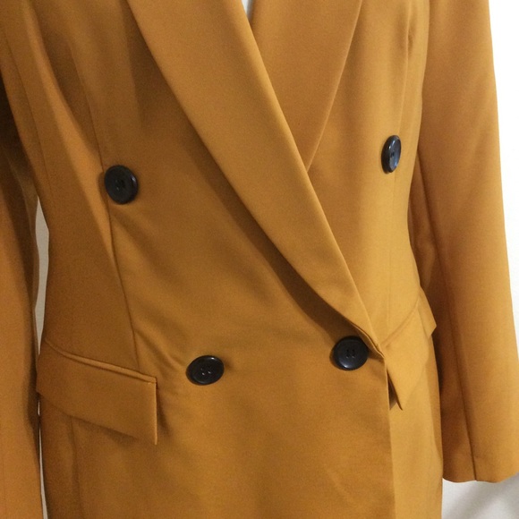I.N.C. Double-Breasted Blazer Sunshine Rusted Med - Picture 6 of 8